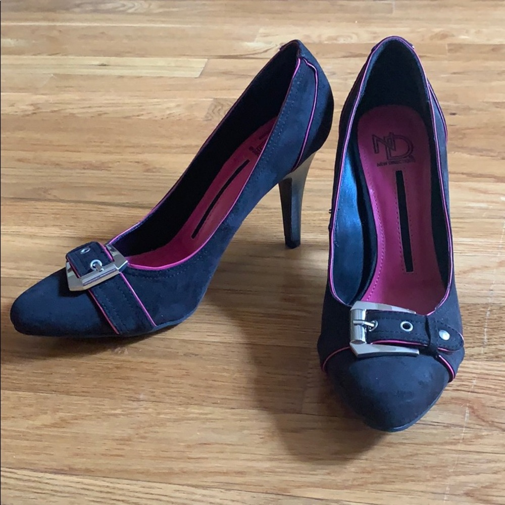 New direction black and pink high heels
